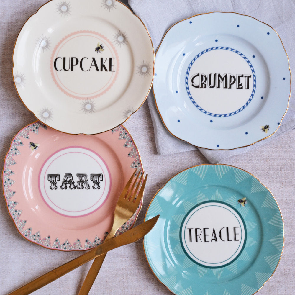 Cheeky Tea Plates, Set of 4