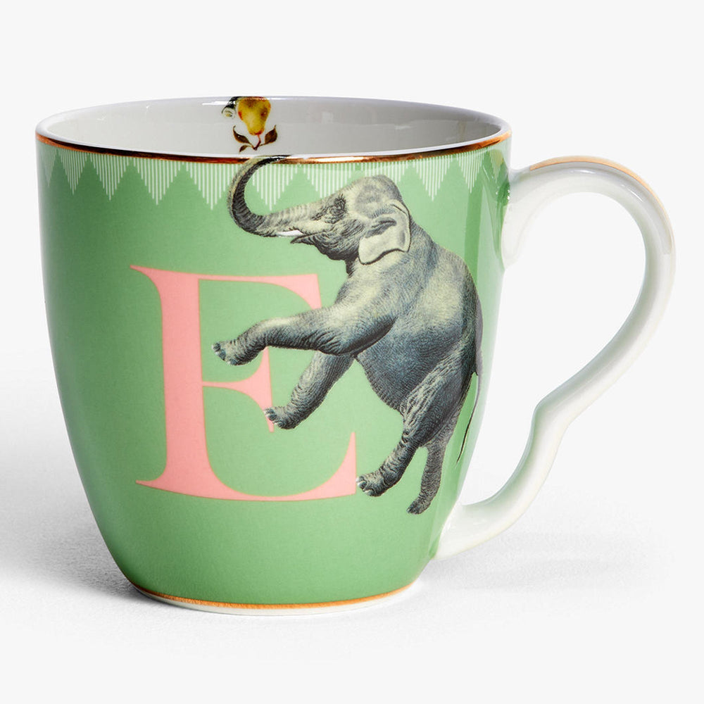 Yvonne Ellen Alphabet Mug, E for Elephant