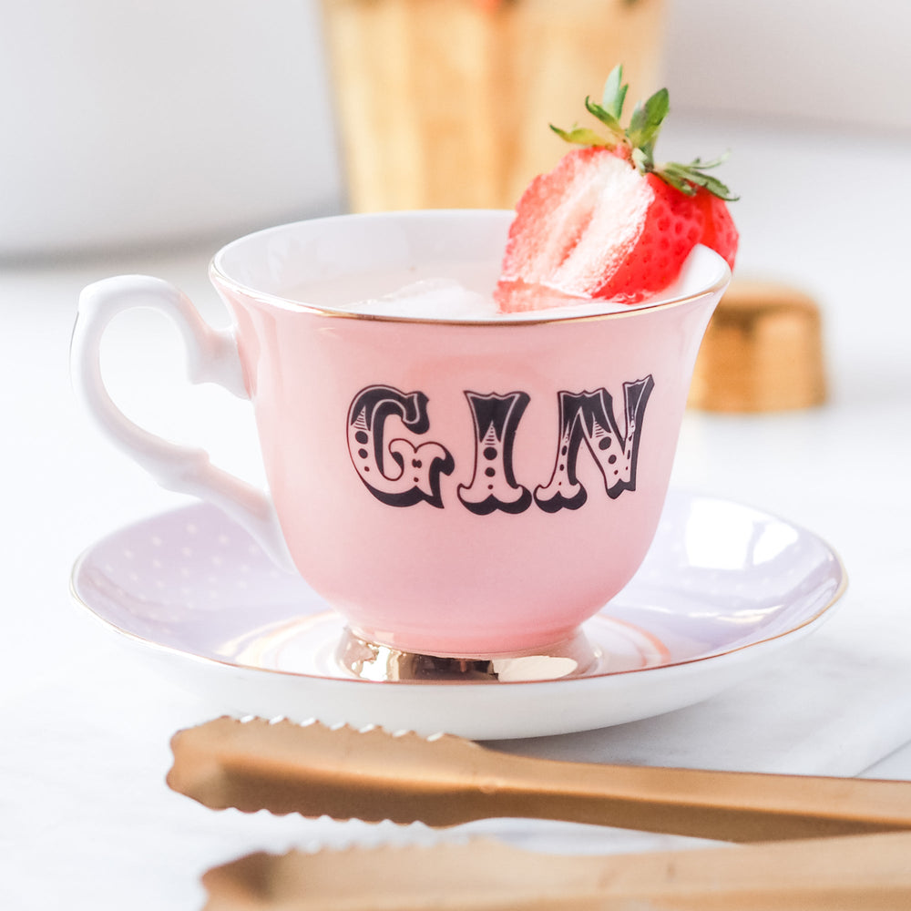 Pastel Gin Tea Cup and Saucer