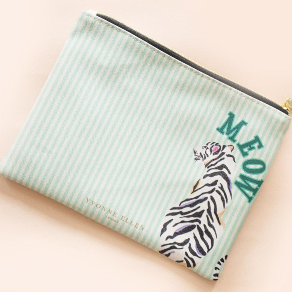 Meow' Tiger Zip Pouch