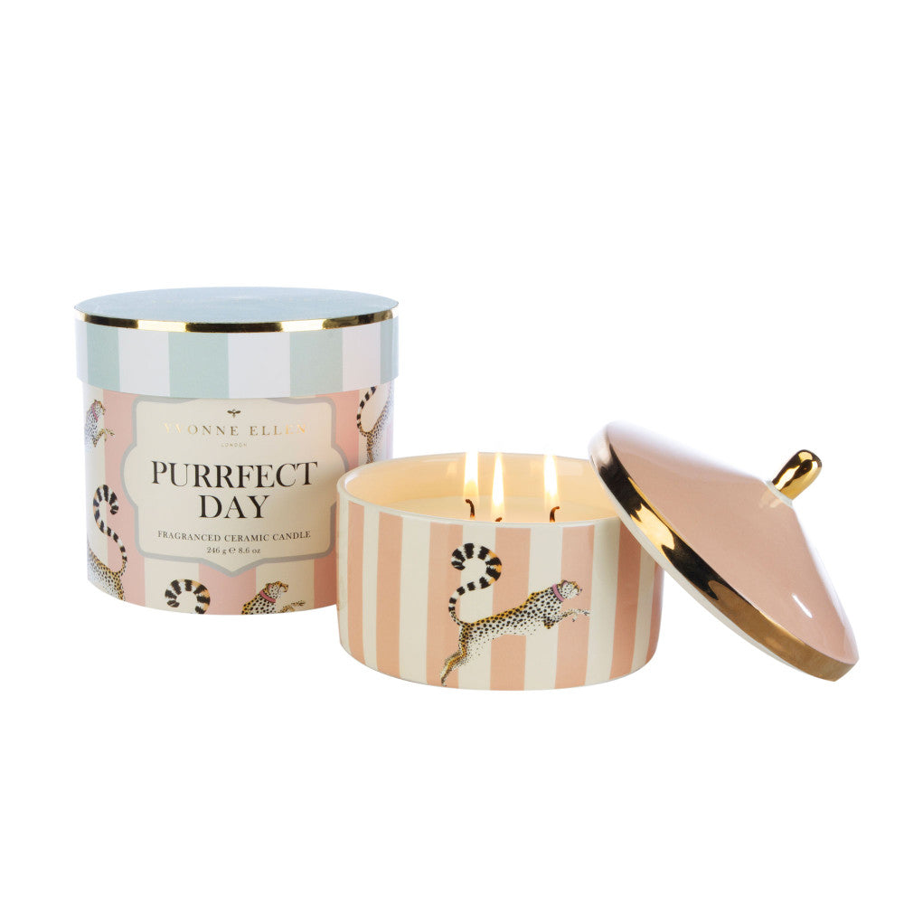 Purrfect Day Scented 3 Wick Candle, Rose & Oudh