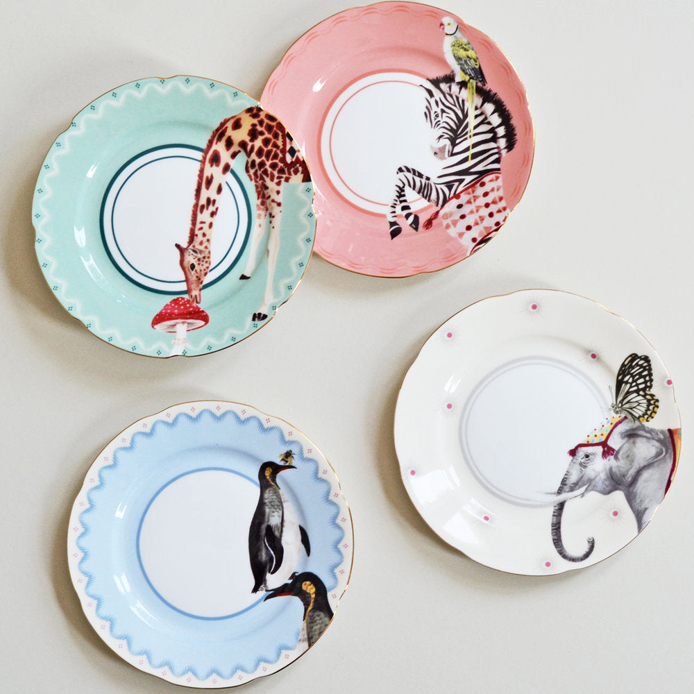 Carnival Animal Tea Plates, Set of 4
