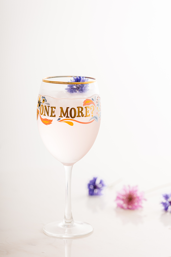 Yvonne Ellen Slogan Wine Glass