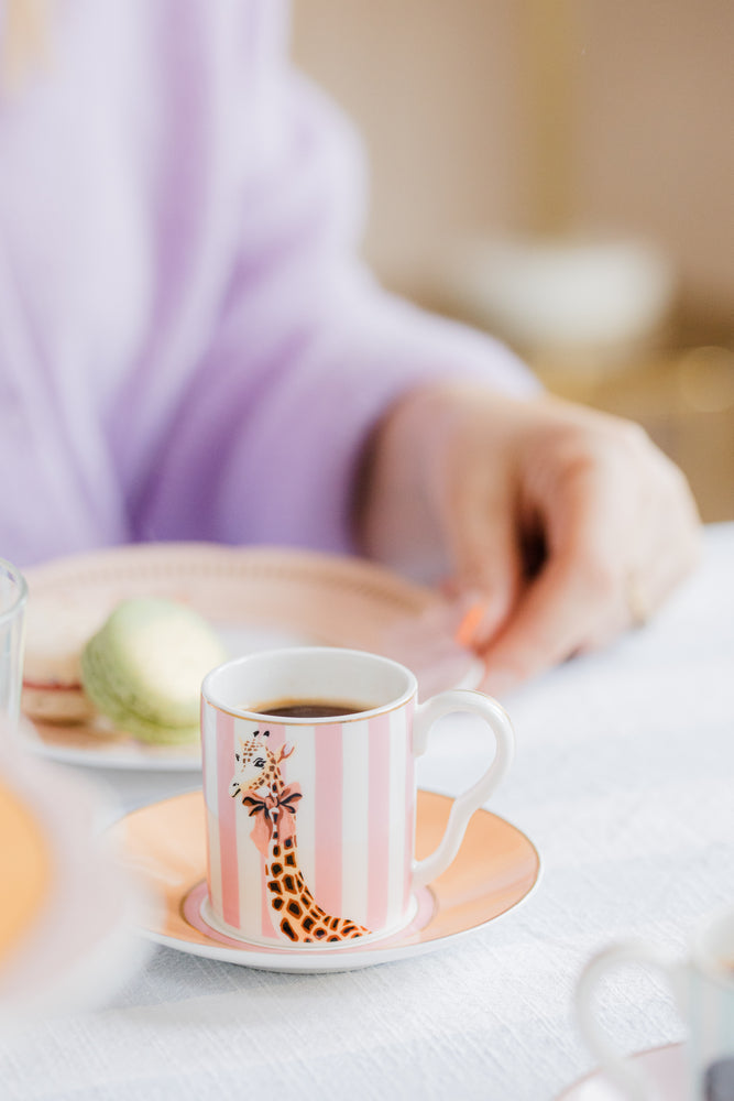 Yvonne Ellen Animal Espresso Cup & Saucers (Set of 2)