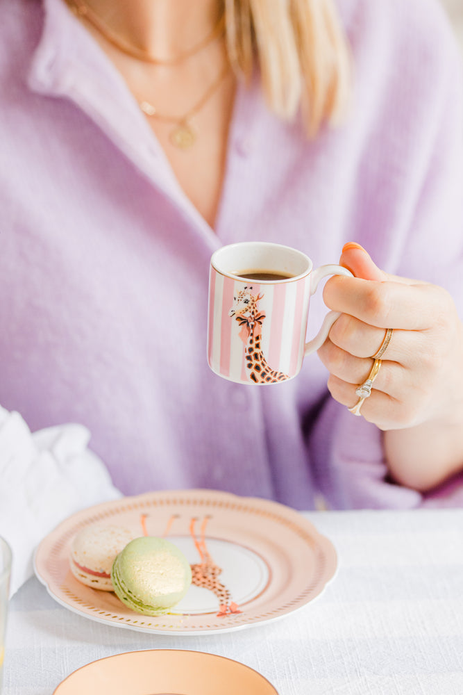 Yvonne Ellen Animal Espresso Cup & Saucers (Set of 2)