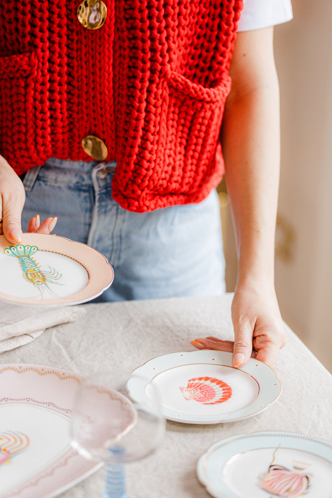 Yvonne Ellen Fishy Tea Plates (Set of 4)