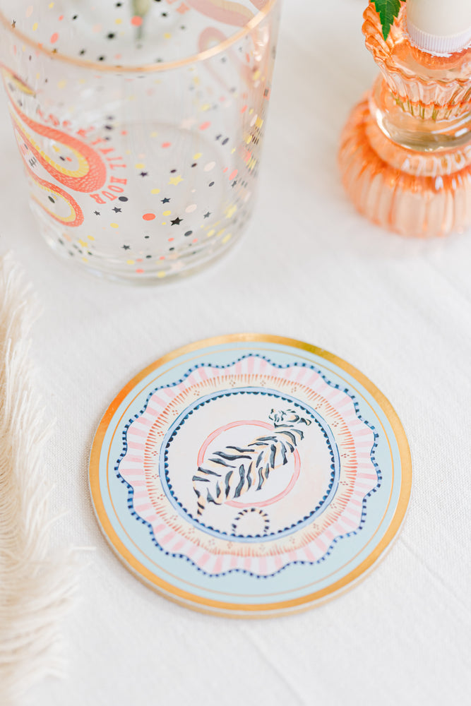 Yvonne Ellen Round Cork Back Coasters (Set of 4)