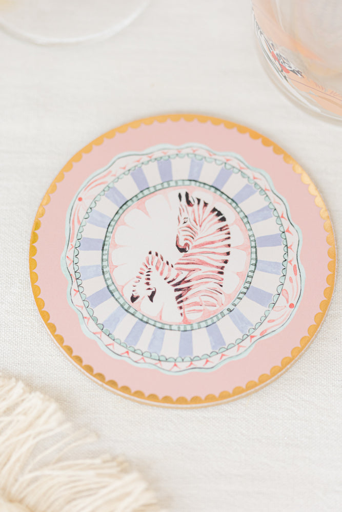 Yvonne Ellen Round Cork Back Coasters (Set of 4)