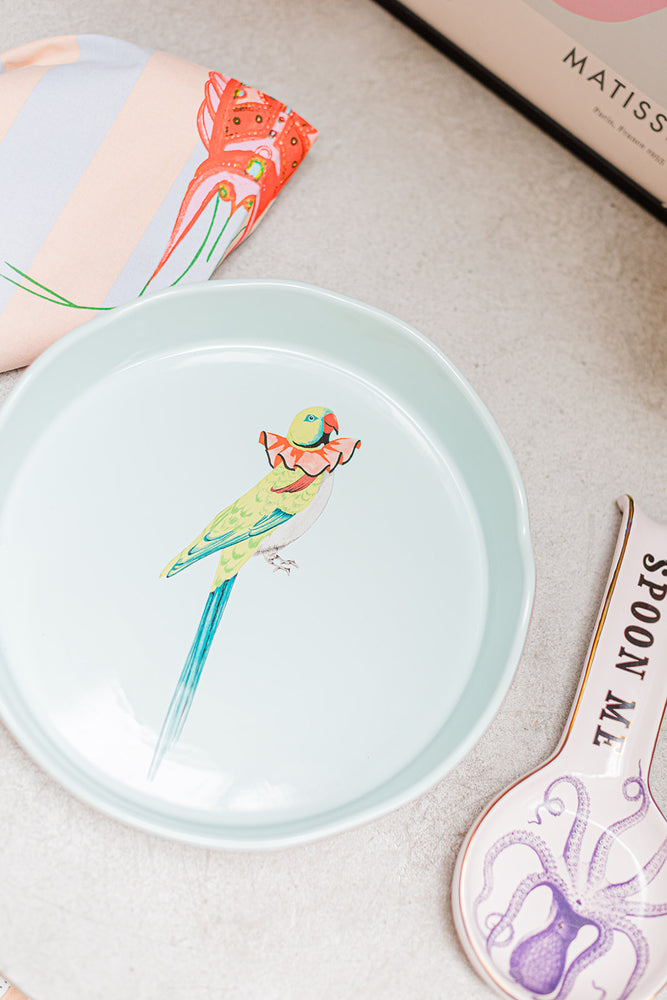 Yvonne Ellen Parakeet Large Round Dish