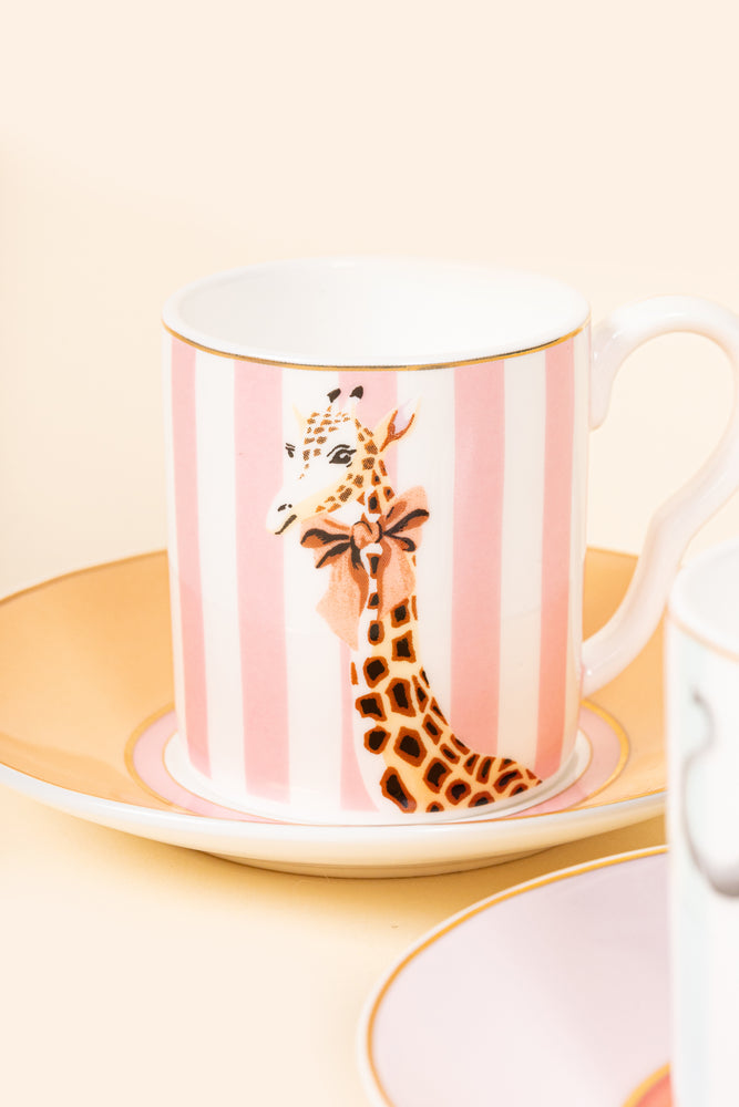 Yvonne Ellen Animal Espresso Cup & Saucers (Set of 2)