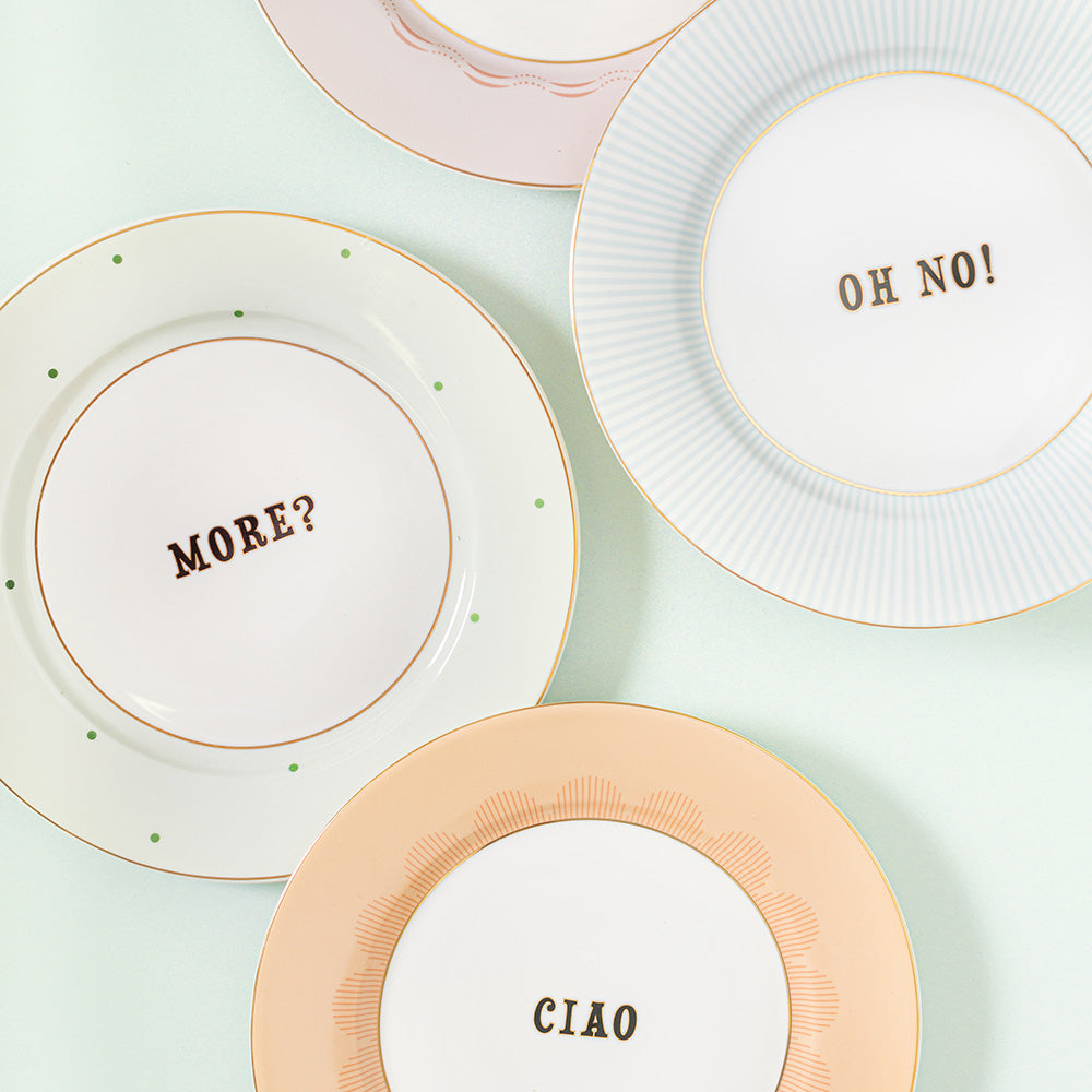 Yvonne Ellen Slogan Side Plates (Set of 4)