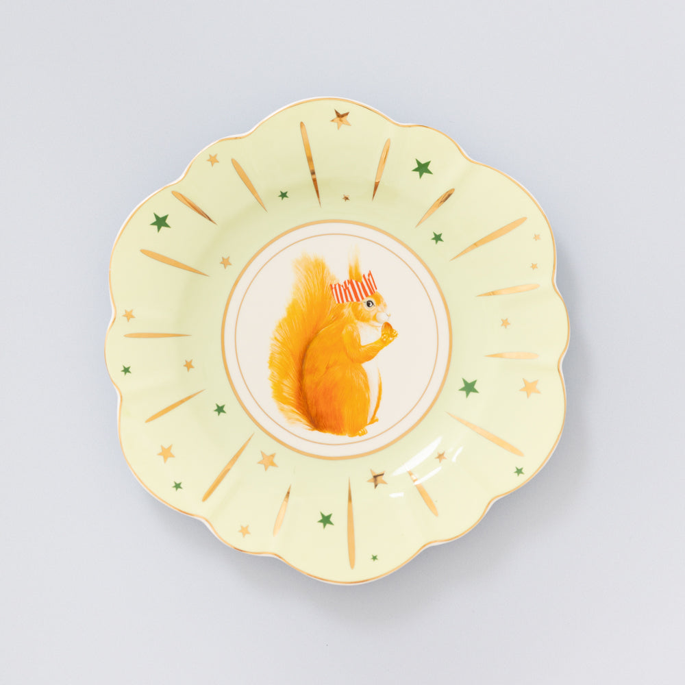 Yvonne Ellen Squirrel Flower Plate