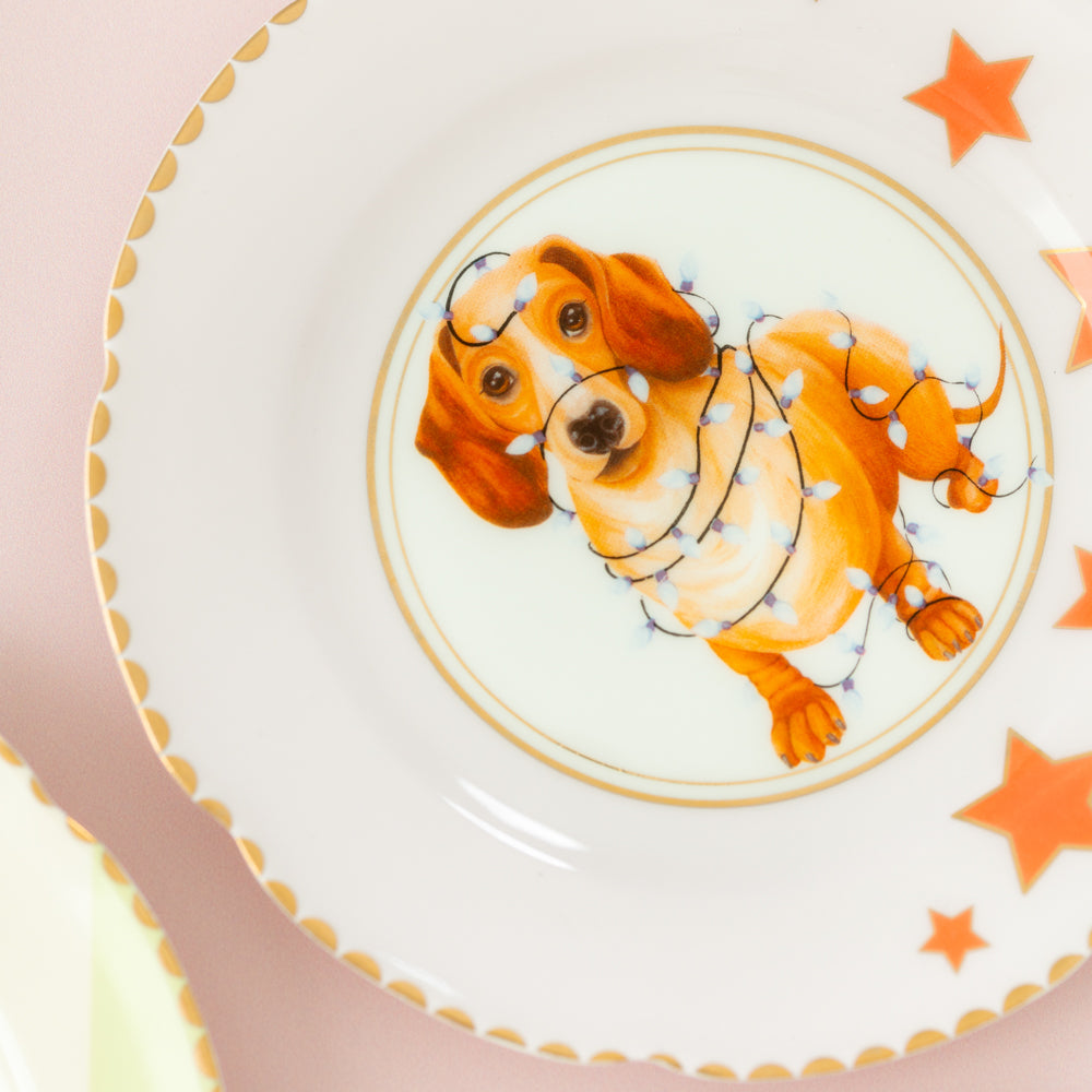 Yvonne Ellen Squirrel/Doggie/Mousey/Polar Bear Tea Plates (Set of 4)