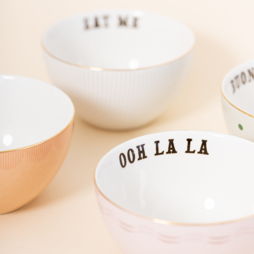 Yvonne Ellen Slogan Cereal Bowls (Set of 4)