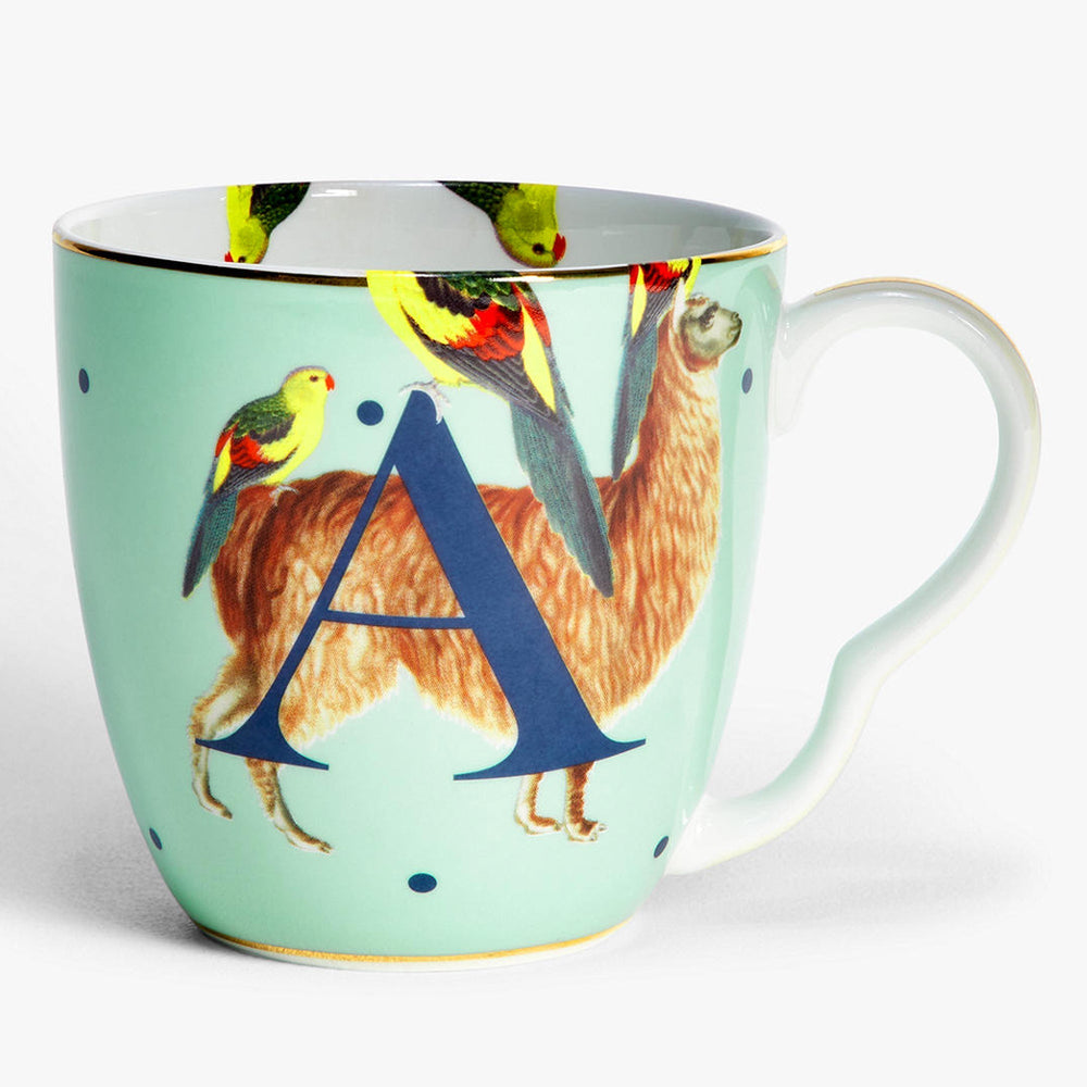 Yvonne Ellen Alphabet Mug, A for Alpaca