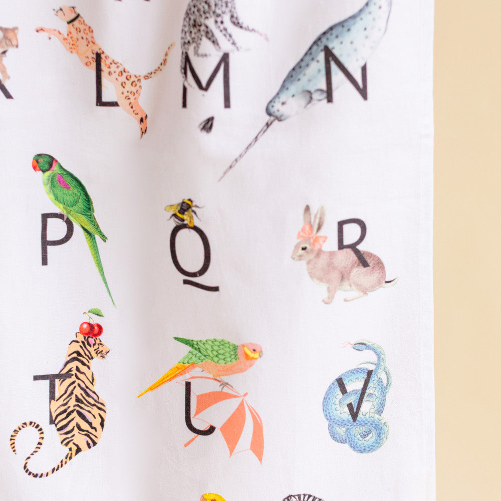 Alphabet tea towel