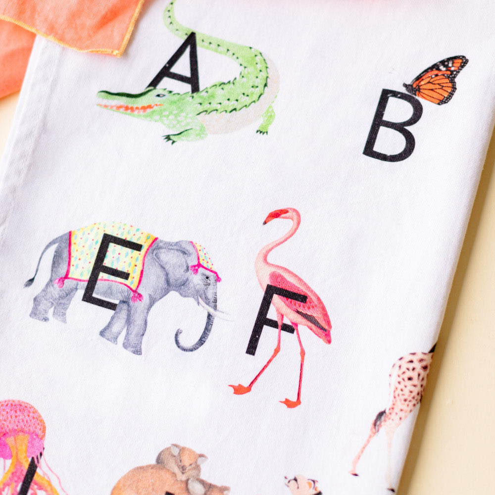 Alphabet tea towel