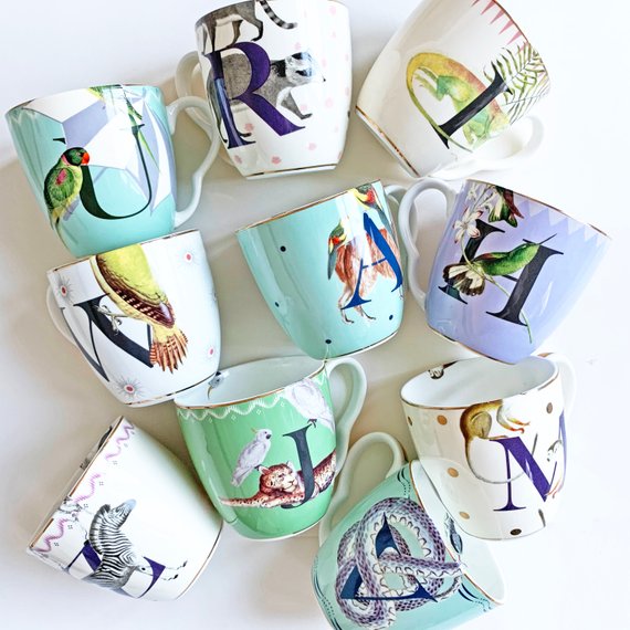 Yvonne Ellen Alphabet Mug, S for Seahorse