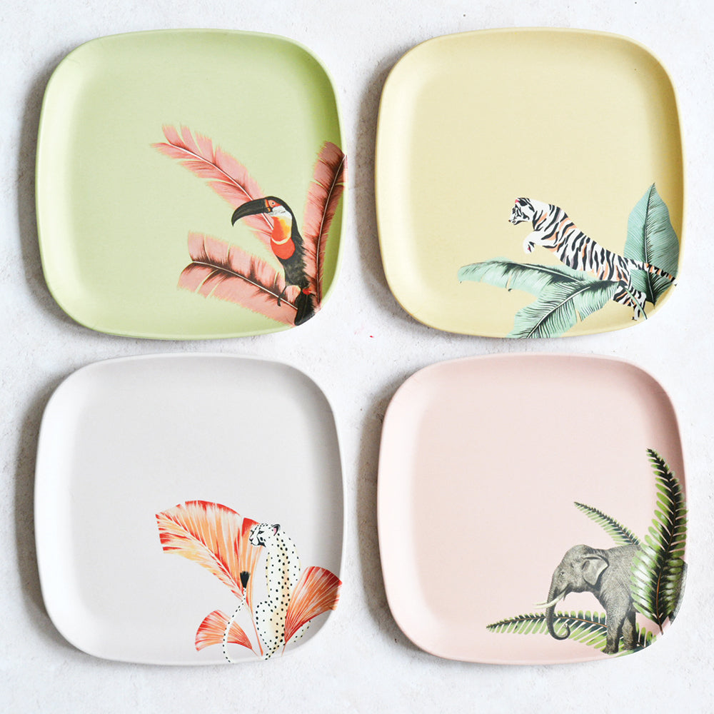 Melamine Plates, Set of 4