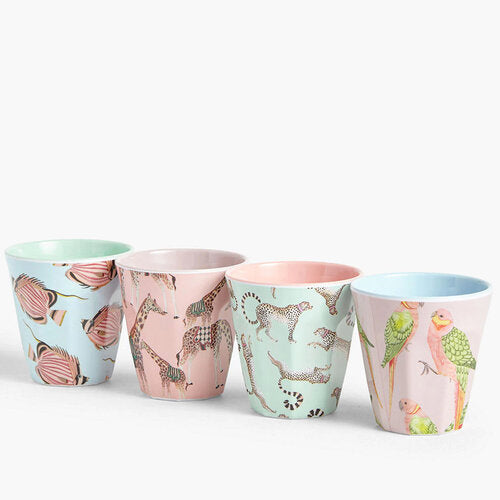 Four Safari Picnic Tumblers