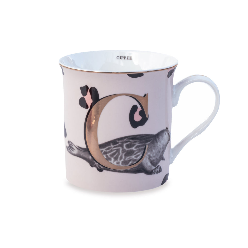 Yvonne Ellen Gold Edition Alphabet Mug, C for Cutie