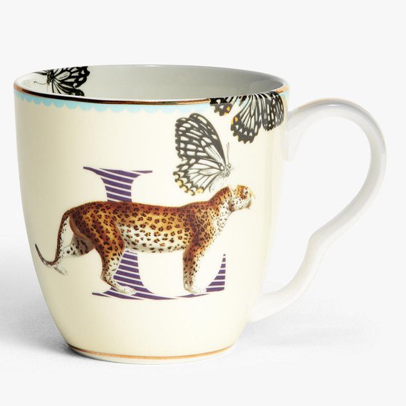 Yvonne Ellen Alphabet Mug, L for Leopard