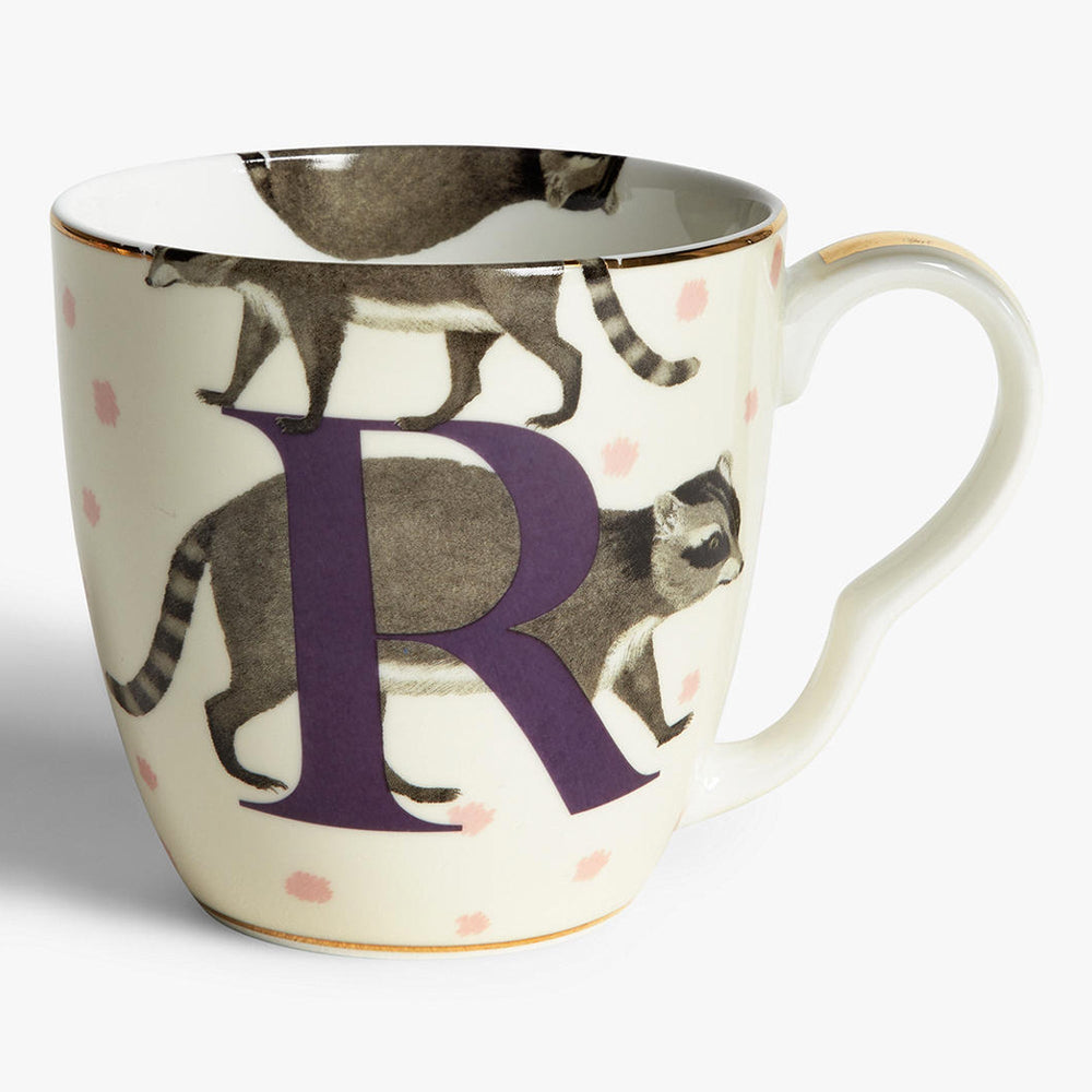 Yvonne Ellen Alphabet Mug, R for Racoon