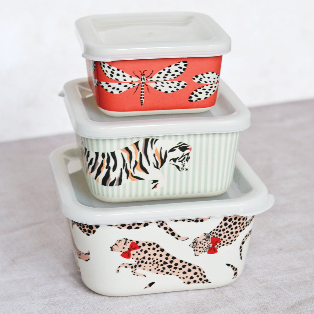 Melamine Food Storage Boxes, set of 3