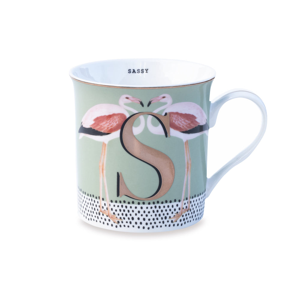 Yvonne Ellen Gold Edition Alphabet Mug, S for Sassy