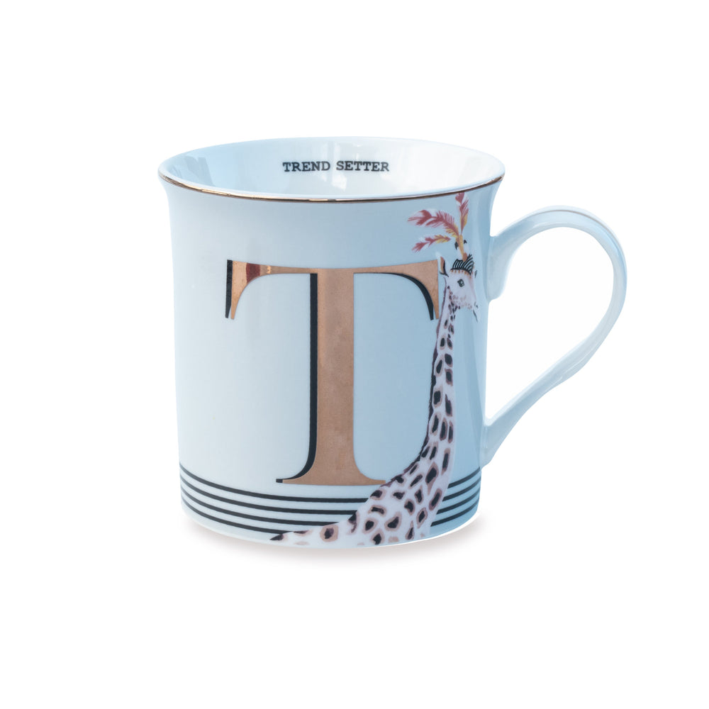 Yvonne Ellen Gold Edition Alphabet Mug, T for Trendsetter