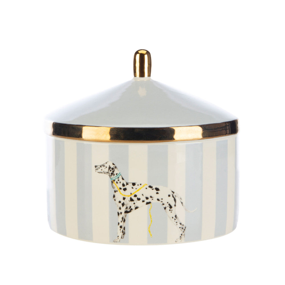 Rock Your Spots Off candle with lid on