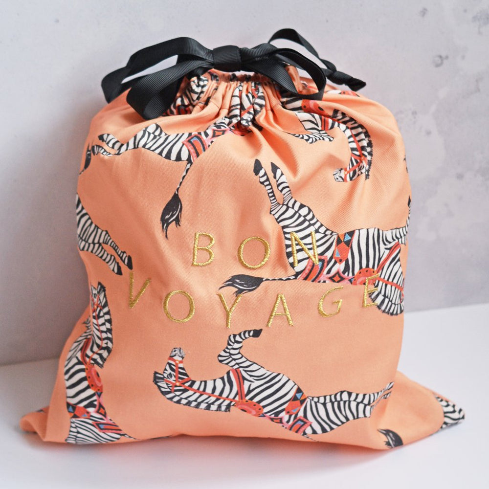 Zebra and Elephant Cotton Bag Set