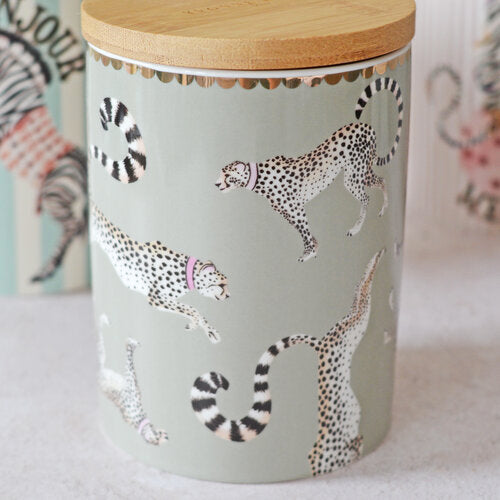 Cheetah Storage Jar