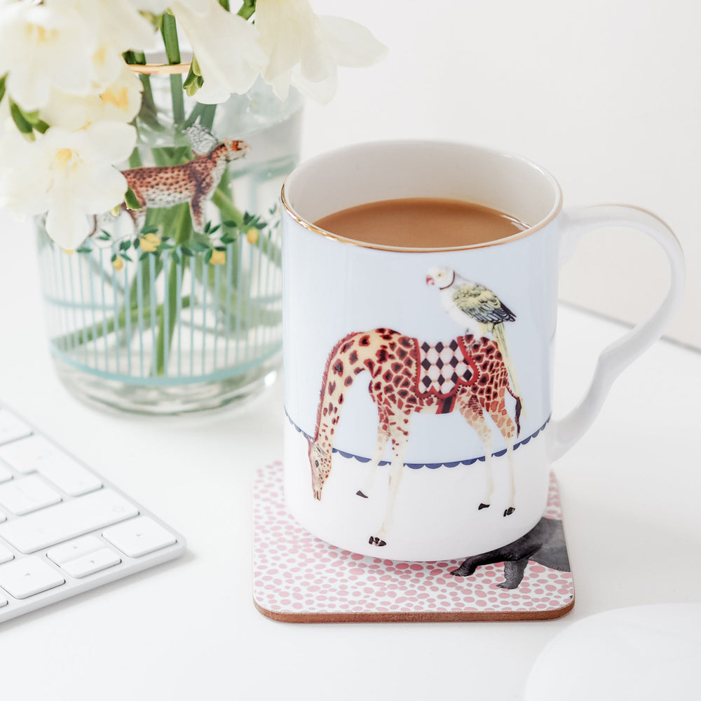 Carnival Elephant and Giraffe Mugs, Set of 2