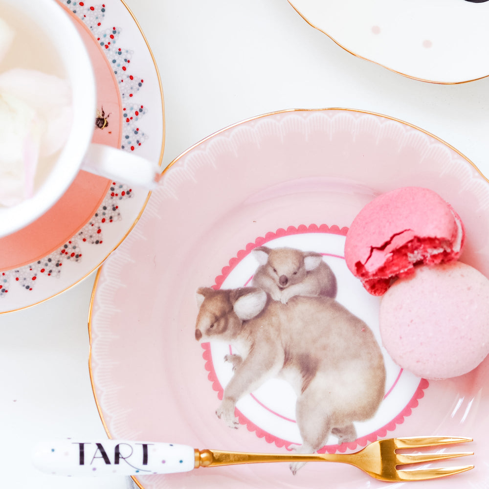 Pretty Pastel Animal Cake Plates, Set of 4