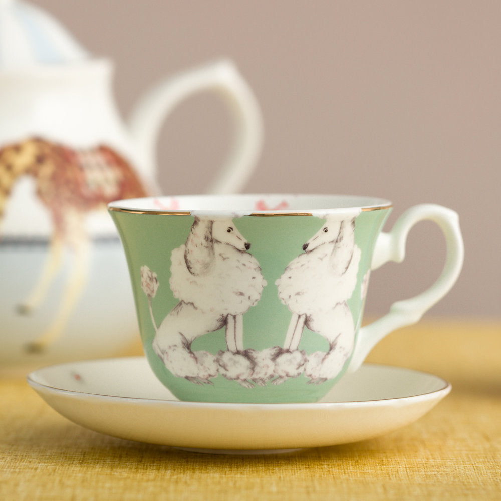 Poodle tea cup and saucer