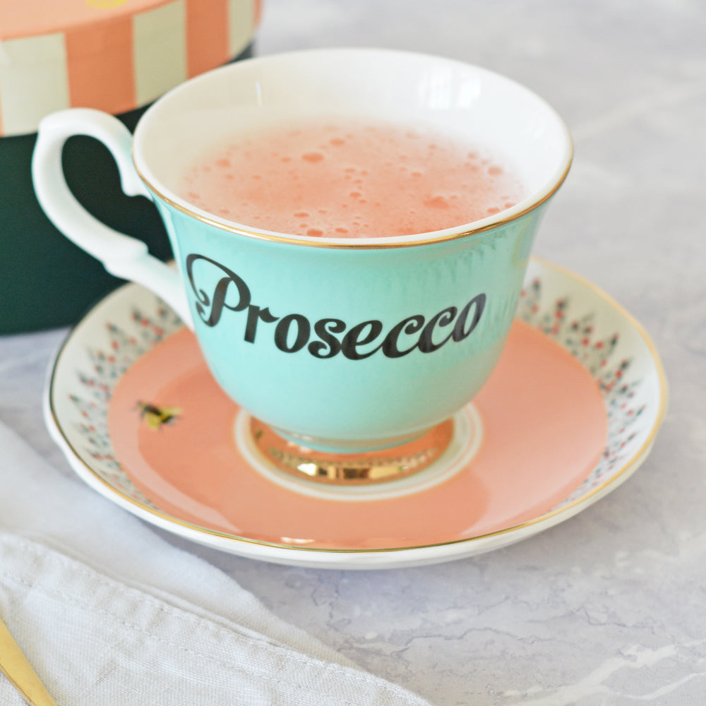 Pastel Prosecco Tea Cup and Saucer