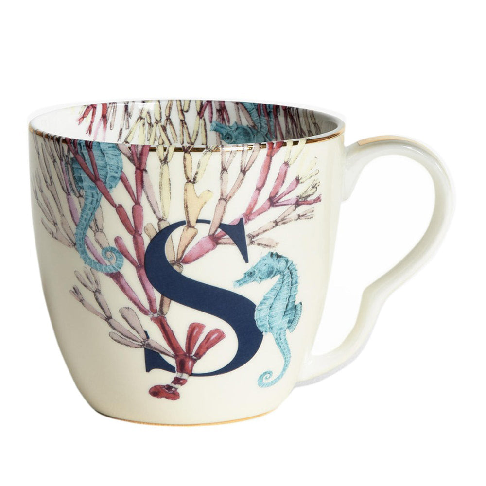 Yvonne Ellen Alphabet Mug, S for Seahorse