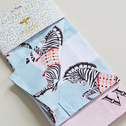 Yvonne Ellen zebra tea towel